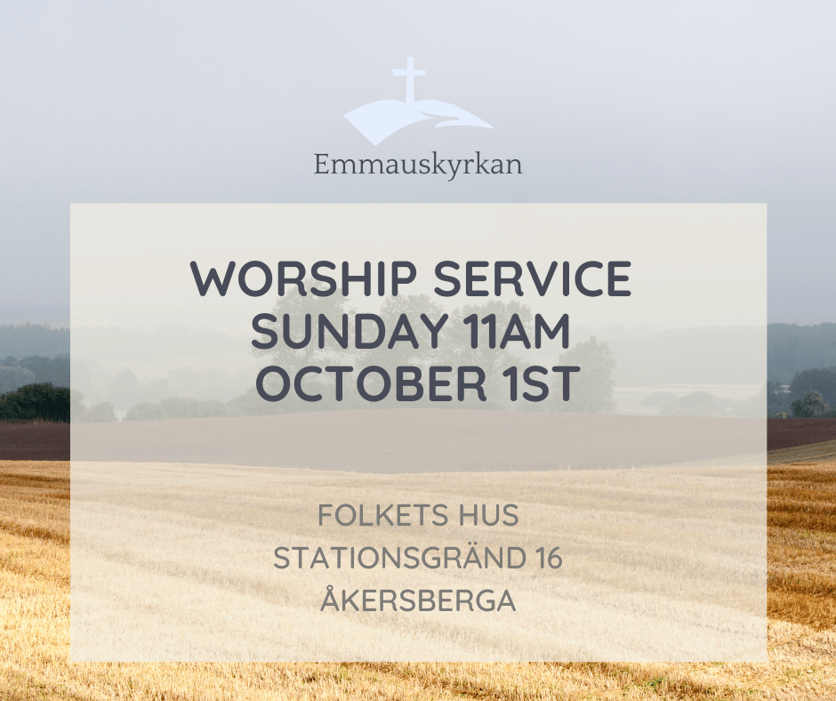 Announcment for Sundayservices, utannonsering för söndagsgudstjänster