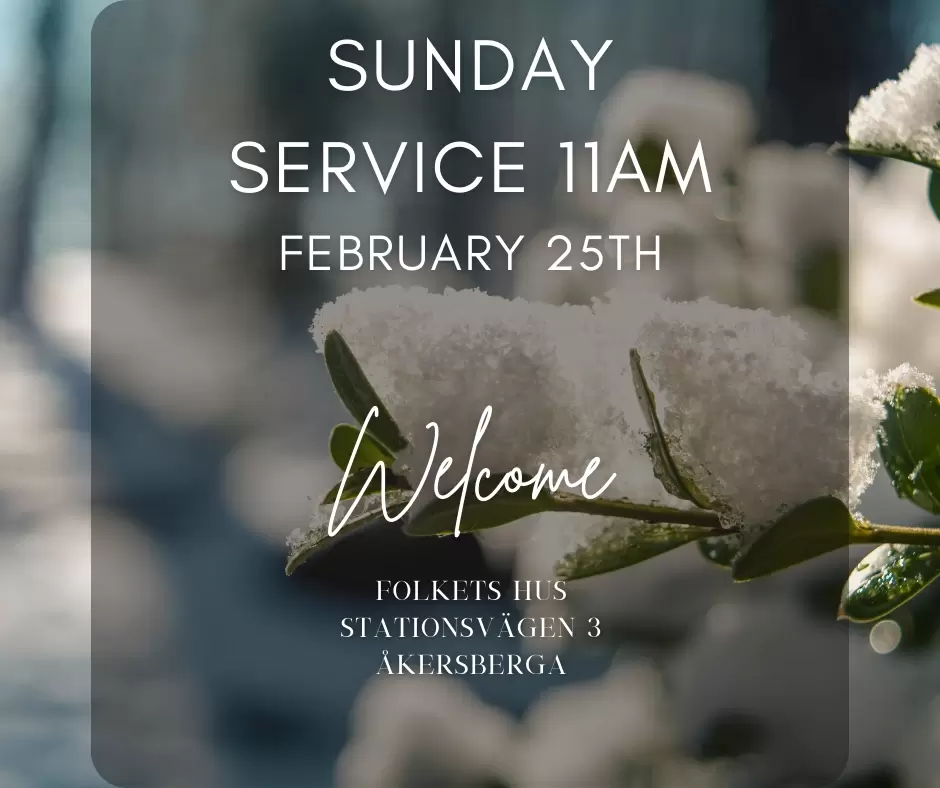 Announcment for Sundayservices, utannonsering för söndagsgudstjänster